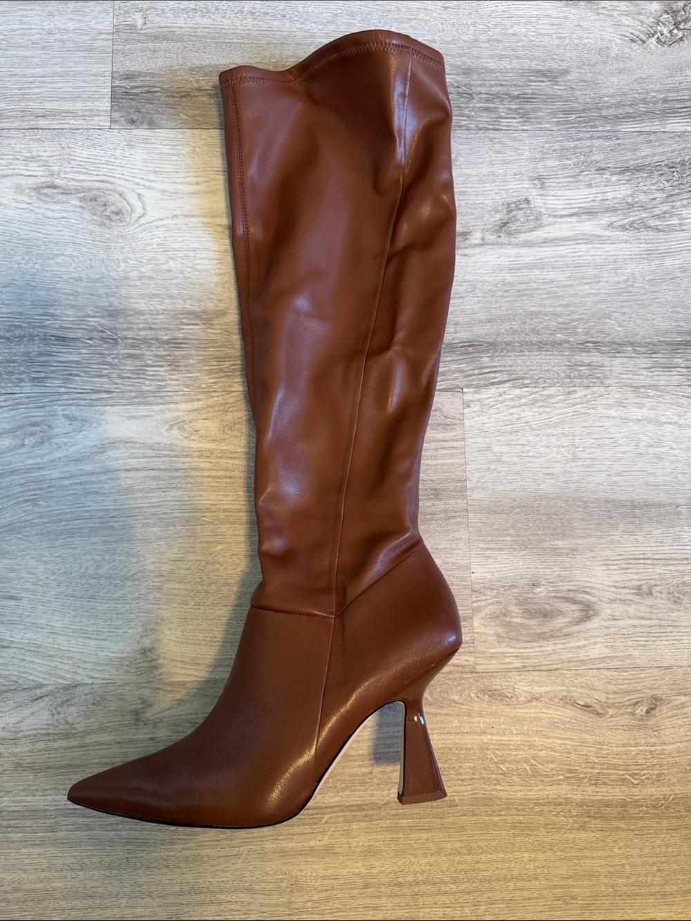 Franco Sarto Chestnut Brown Over-the-Knee Pointed Toe Heel Boots